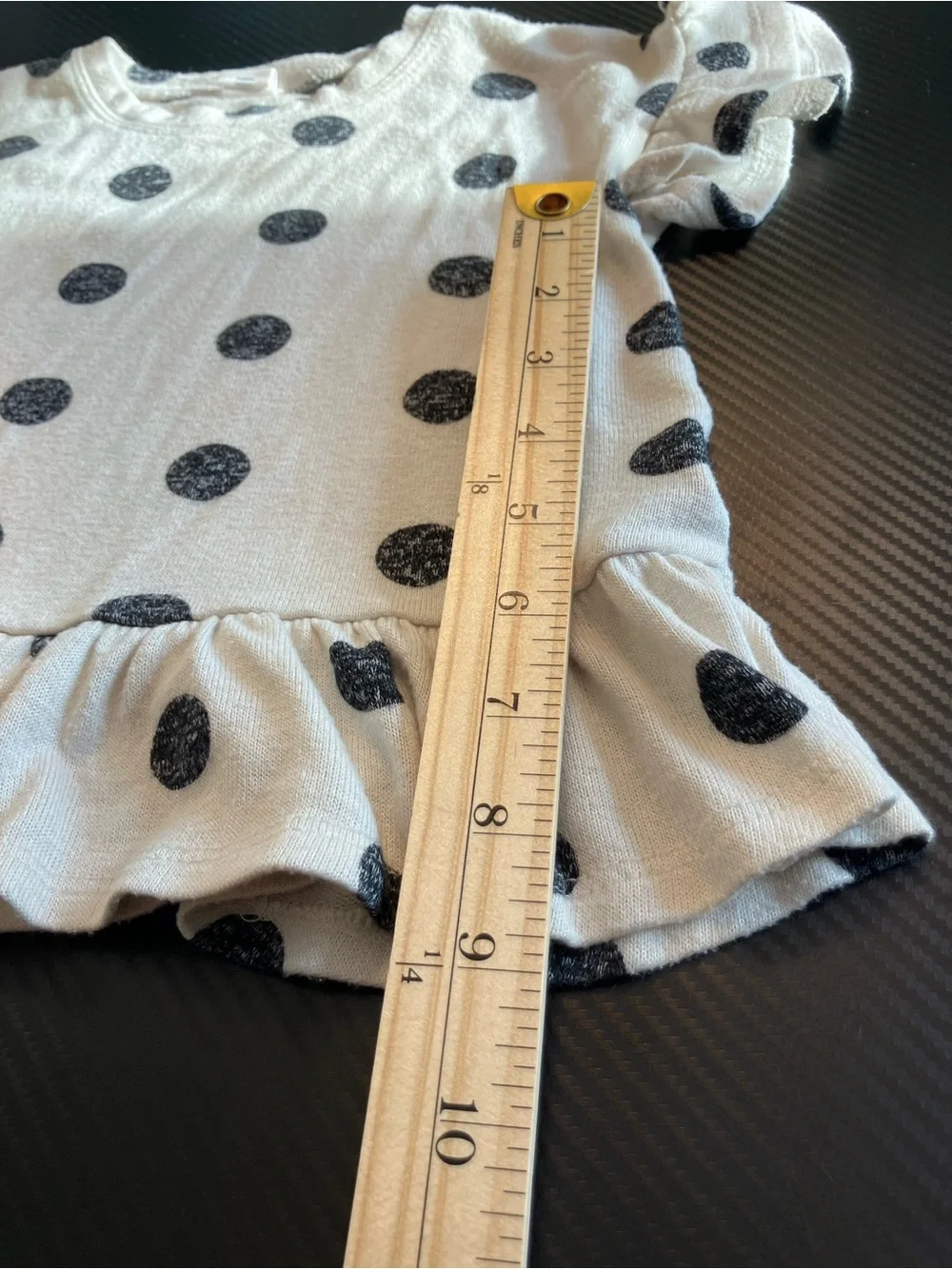 GAP Cream Top with Black Polka Dots